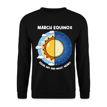 March Equinox Equal Day And Night - Unisex Sweatshirt - black - Front - Alina (178cm) & Michal (187cm)