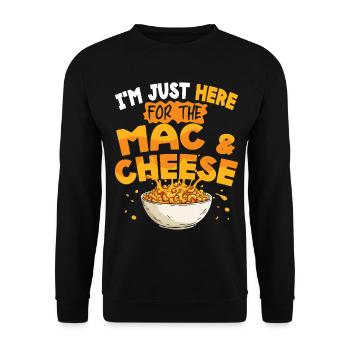 Je le suis uniquement à cause de la nourriture réconfortante Mac & Cheese - Sweat-shirt Unisexe - noir - Devant - Alina (178cm) & Michal (187cm)