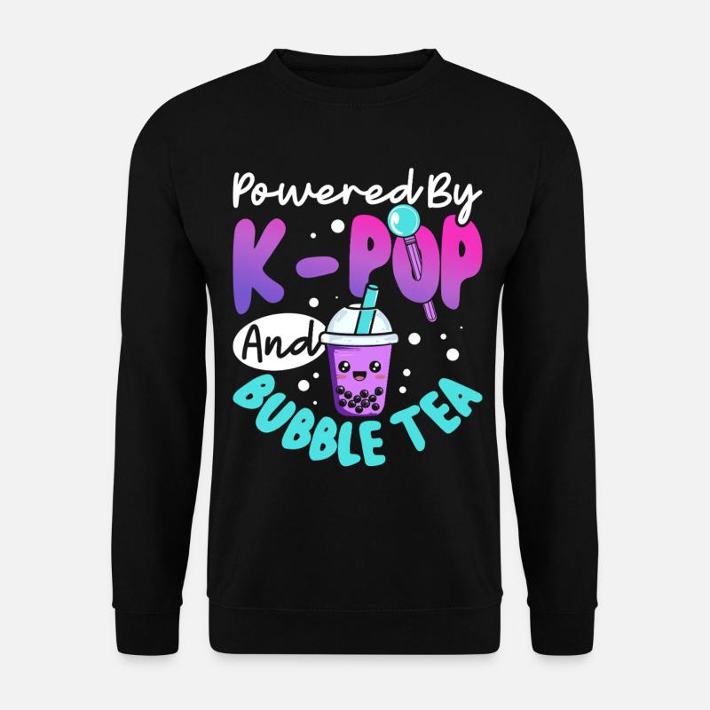 Alimentato da bubble tea K-pop - Felpa unisex - nero