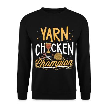 Garn-huhn-champion Häkler Stricken - Unisex Pullover - Schwarz - Vorne - Alina (178cm) & Michal (187cm)