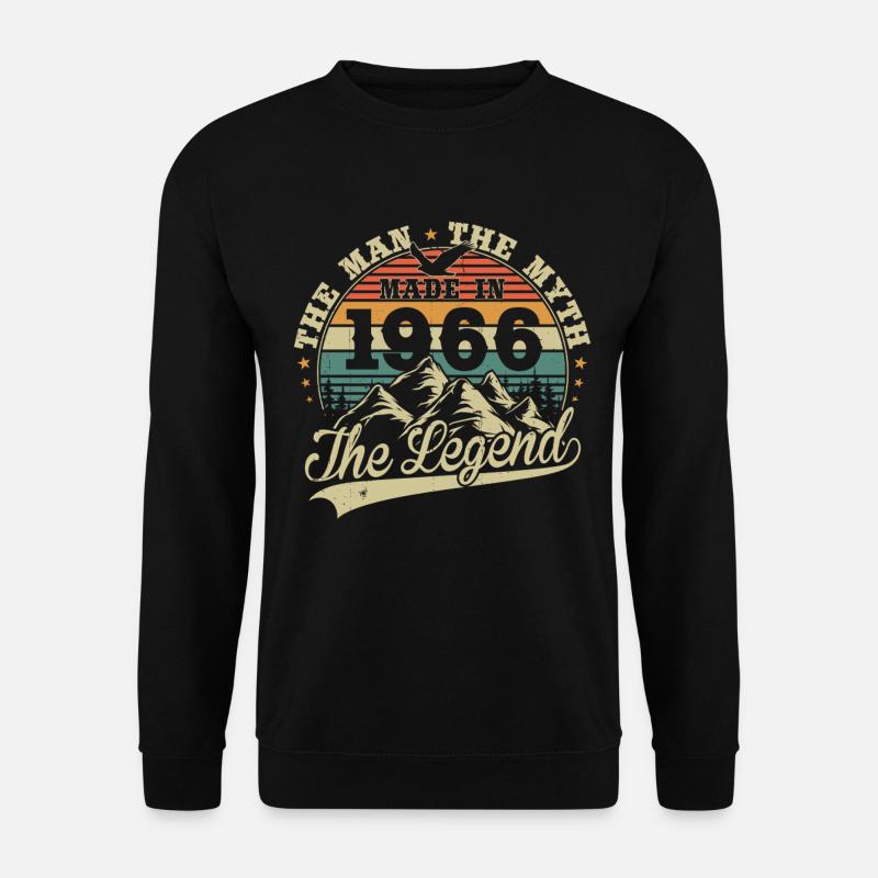 1966 Vintage Jahrgang Geburtstag Geschenk - Unisex Pullover - Schwarz