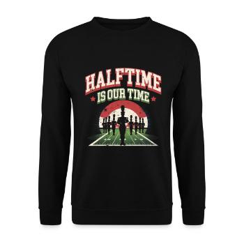 Spielmannszug Blaskapelle La mi-temps est notre heure - Sweat-shirt Unisexe - noir - Devant - Alina (178cm) & Michal (187cm)