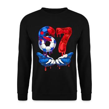 67 Soccer Meme, 67 T Shirt, Soccer 67 Football - Unisex Sweatshirt - black - Front - Alina (178cm) & Michal (187cm)