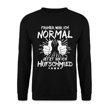 Hufschmied - Unisex Pullover - Schwarz - Vorne - Alina (178cm) & Michal (187cm)