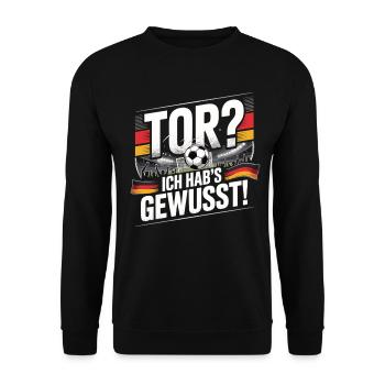 Goal? I knew it! Football Fan - Unisex Sweatshirt - black - Front - Alina (178cm) & Michal (187cm)