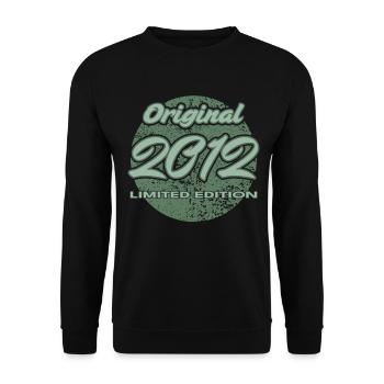 14th Birthday 2012 Boys and Girls Gift - Unisex Sweatshirt - black - Front - Alina (178cm) & Michal (187cm)