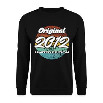 14th Birthday 2012 Boys and Girls Gift - Unisex Sweatshirt - black - Front - Alina (178cm) & Michal (187cm)