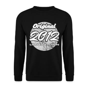 14th Birthday 2012 Boys and Girls Gift - Unisex Sweatshirt - black - Front - Alina (178cm) & Michal (187cm)