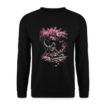 Cherry Blossom Sakura Cherry Blossom - Unisex Sweatshirt - black - Front - Alina (178cm) & Michal (187cm)