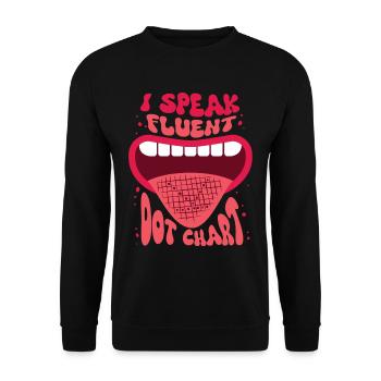 Spielmannszug Blaskapelle Je parle couramment Dot Chart - Sweat-shirt Unisexe - noir - Devant - Alina (178cm) & Michal (187cm)