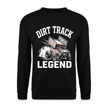 Dirt Track Legend Sprintcar Motif - Unisex Sweatshirt - black - Front - Alina (178cm) & Michal (187cm)