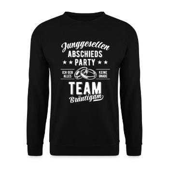 Enterrement de vie de garçon | Marié d’équipe - Sweat-shirt Unisexe - noir - Devant - Alina (178cm) & Michal (187cm)