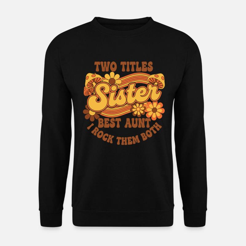 Schwester Tante Retro - Unisex Pullover - Schwarz