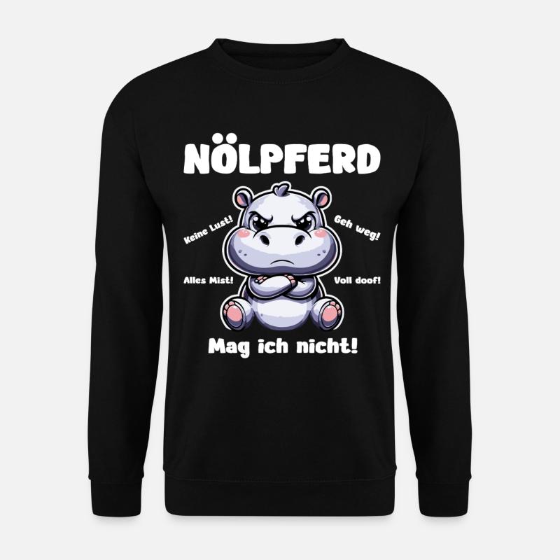 Nölpferd - Unisex Pullover - Schwarz