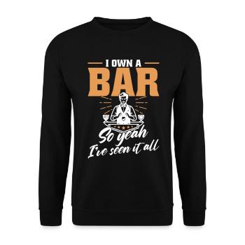 Bartender Bar Enthusiast Cocktail Mixer Bar Owner - Unisex Sweatshirt - black - Front - Alina (178cm) & Michal (187cm)
