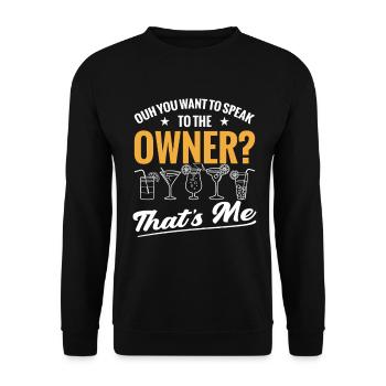  Barmaid Cocktail Mixer Pub Owner Bartendding Bar - Unisex Sweatshirt - black - Front - Alina (178cm) & Michal (187cm)