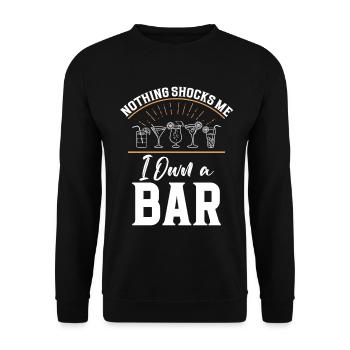  Pub Owner Bartending Cocktail Mixer Barmaid Bar - Unisex Sweatshirt - black - Front - Alina (178cm) & Michal (187cm)