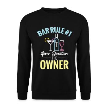  Bartender Waitress Bar Owner Cocktail Lover Pub - Unisex Sweatshirt - black - Front - Alina (178cm) & Michal (187cm)