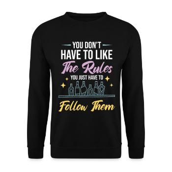  Pub Owner Bartender Bar Owner Barmaid Cocktail - Unisex Sweatshirt - black - Front - Alina (178cm) & Michal (187cm)