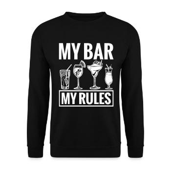  Pub Owner Bartender Cocktail Barmaid Barman Bar - Unisex Sweatshirt - black - Front - Alina (178cm) & Michal (187cm)