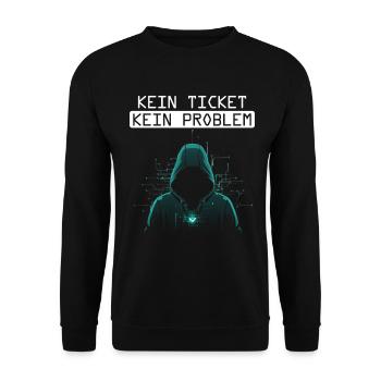 Computer Science NO TICKET NO PROBLEM FUNNY - Unisex Sweatshirt - black - Front - Alina (178cm) & Michal (187cm)