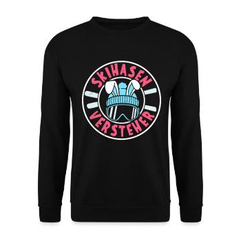 Skiing SKI BUNNIES CONNOISSEUR Après-Ski Party - Unisex Sweatshirt - black - Front - Alina (178cm) & Michal (187cm)