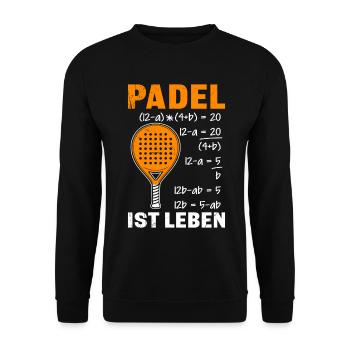 PADEL IS LIFE Padel game Padel Fun - Unisex Sweatshirt - black - Front - Alina (178cm) & Michal (187cm)