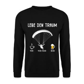 Parapente VIS LE RÊVE Amusement - Sweat-shirt Unisexe - noir - Devant - Alina (178cm) & Michal (187cm)