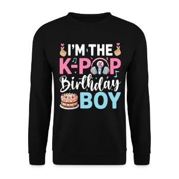 I'm The K-Pop Birthday Boy - Unisex Sweatshirt - black - Front - Alina (178cm) & Michal (187cm)
