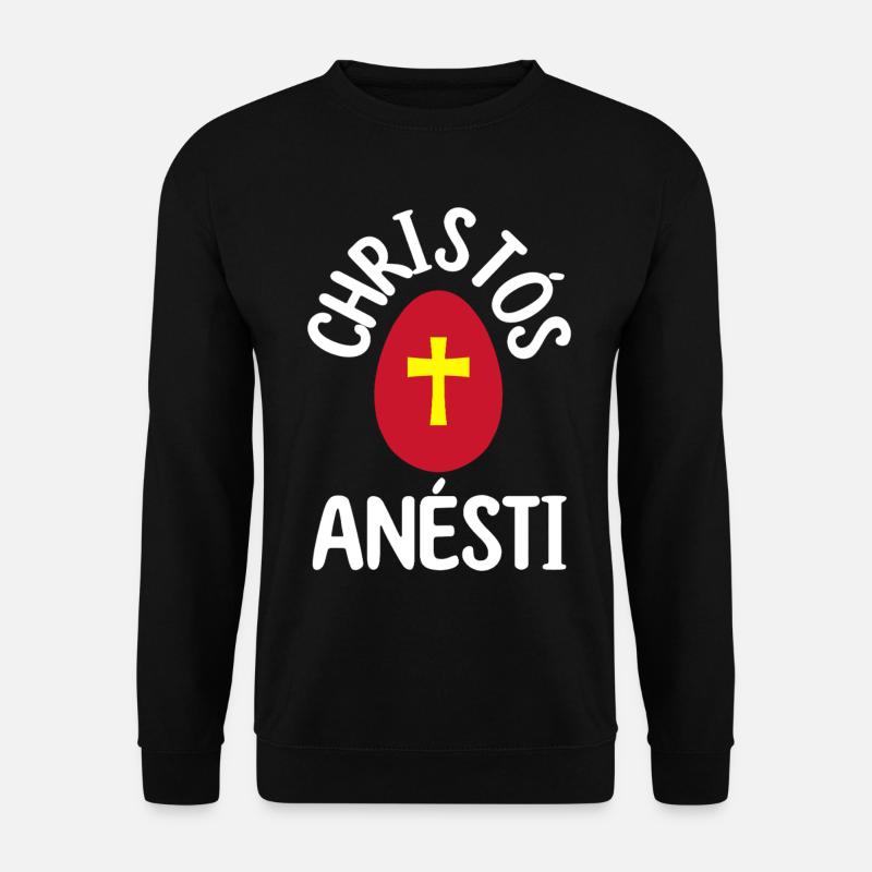 Christos Anesti Græsk Påskeæg Glædelig Påske - Unisex sweater - sort