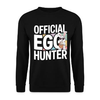 Official Egg Hunter Easter Bunny Easter Humor - Unisex Sweatshirt - black - Front - Alina (178cm) & Michal (187cm)