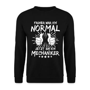 mechanic - Unisex Sweatshirt - black - Front - Alina (178cm) & Michal (187cm)