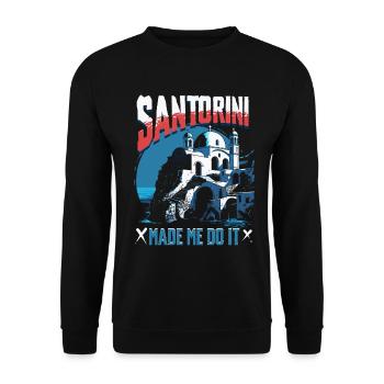 Santorini - Unisex Sweatshirt - black - Front - Alina (178cm) & Michal (187cm)