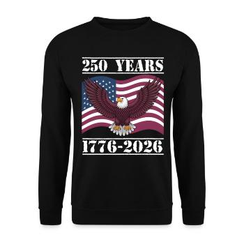 250-jähriges Jubiläum 250. Freiheit - Unisex Pullover - Schwarz - Vorne - Alina (178cm) & Michal (187cm)