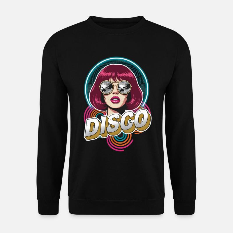 Disco Diva Neon Pop-Art 70s Funk Afro Soul Retro - Unisex Pullover - Schwarz