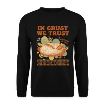 Pain au levain Pâtissier en pâte en pâte en laquelle nous avons confiance - Sweat-shirt Unisexe - noir - Devant - Alina (178cm) & Michal (187cm)