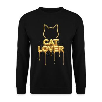 Édition Or des Amateurs de Chats - Sweat-shirt Unisexe - noir - Devant - Alina (178cm) & Michal (187cm)