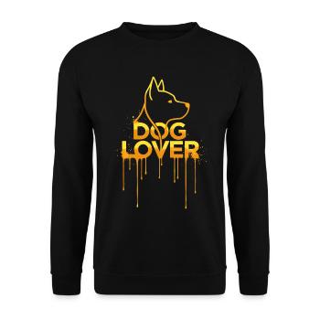 Dog Lover Gold Edition - Unisex Pullover - Schwarz - Vorne - Alina (178cm) & Michal (187cm)