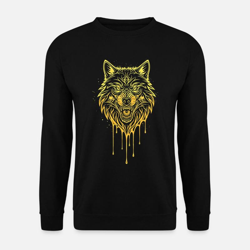Wolf Head Gold Edition - Unisex Sweatshirt - black