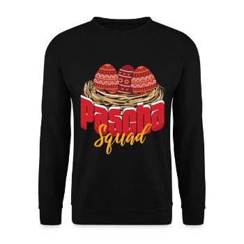 Pascha Squad Orthodoxe Oster, Griechische Osterfeier - Unisex Pullover - Schwarz - Vorne - Alina (178cm) & Michal (187cm)