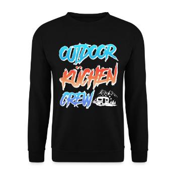 Küchenchef OUTDOOR KÜCHEN CREW Lustig - Unisex Pullover - Schwarz - Vorne - Alina (178cm) & Michal (187cm)