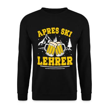Ski APRES-SKI MONITEUR DE SKI Soirée Amusant - Sweat-shirt Unisexe - noir - Devant - Alina (178cm) & Michal (187cm)