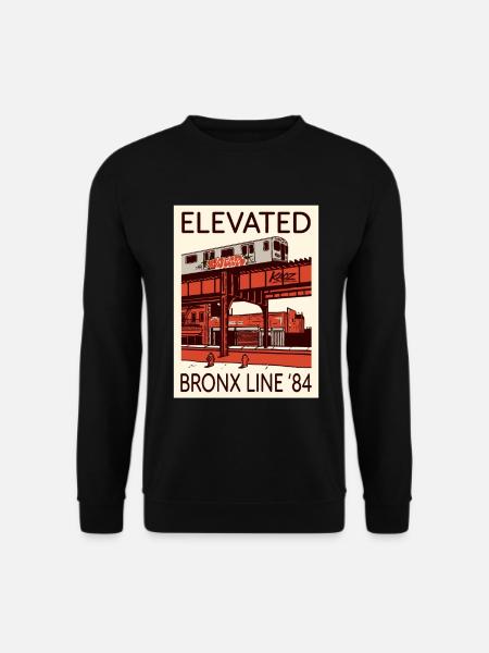 Elevated Bronx Line 84 Graphic - Unisex Sweatshirt - black