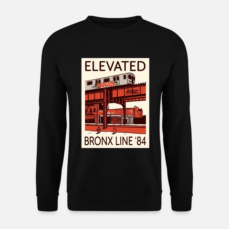 Elevated Bronx Line 84 Graphic - Unisex Sweatshirt - black