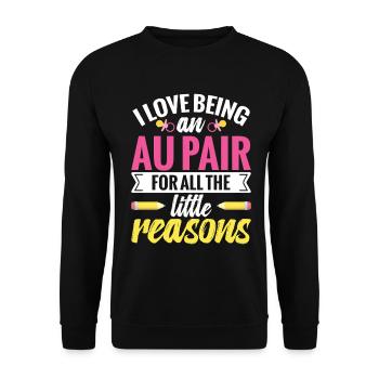  Au Pair Worker Appreciation Nanny Babysitter Au - Unisex Sweatshirt - black - Front - Alina (178cm) & Michal (187cm)