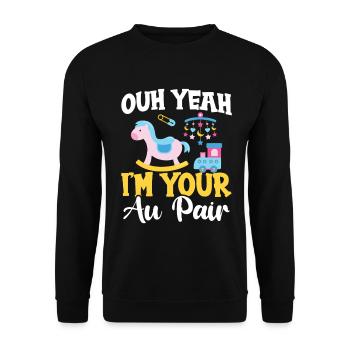  Babysitter Family Appreciation Au Pair Worker - Unisex Sweatshirt - black - Front - Alina (178cm) & Michal (187cm)