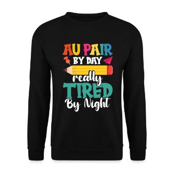  Nanny Appreciation Au Pair Worker Babysitter Au - Unisex Sweatshirt - black - Front - Alina (178cm) & Michal (187cm)