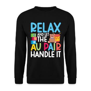 Au Pair Must Haves Babysitter Appreciation Nanny - Unisex Sweatshirt - black - Front - Alina (178cm) & Michal (187cm)