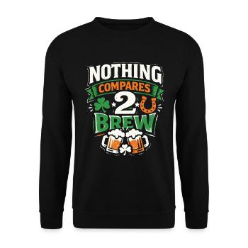 Rien ne se compare à 2 Brew | La Saint-Patrick - Sweat-shirt Unisexe - noir - Devant - Alina (178cm) & Michal (187cm)
