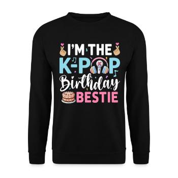 I'm The K-Pop Birthday Beast - Unisex Sweatshirt - black - Front - Alina (178cm) & Michal (187cm)